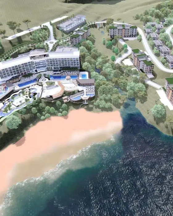 Render del proyecto Ocean Breeze, en la costa de La Libertad